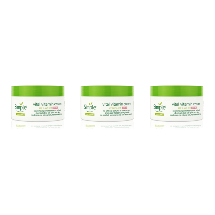 Simple Kind To Skin Vital Vitamin Day Cream 50 ml - Pack of 3