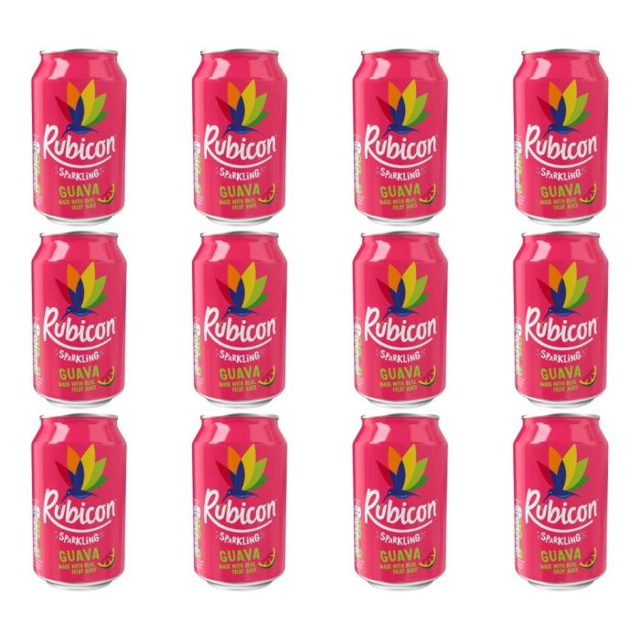 Rubicon Guava Sparkling Fruit Drink 330ml Can - Pack of 12