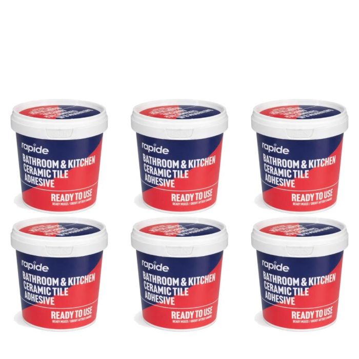 Rapide Bathroom & Kitchen Ceramic Tile Adhesive 1kg - Pack of 6