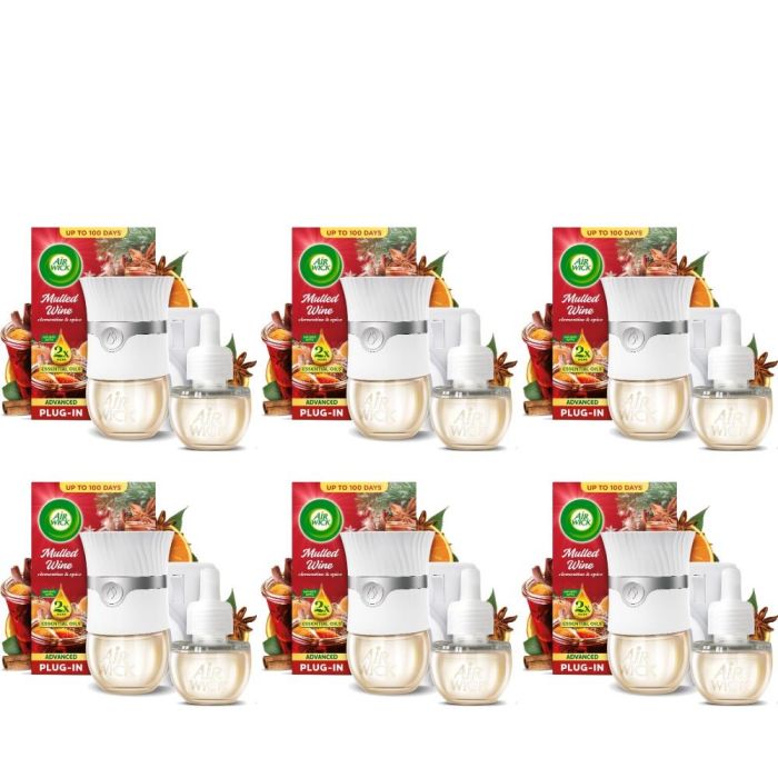 Air Wick Mulled Wine Air Freshener Plug In Kit 19ml - Pack of 6