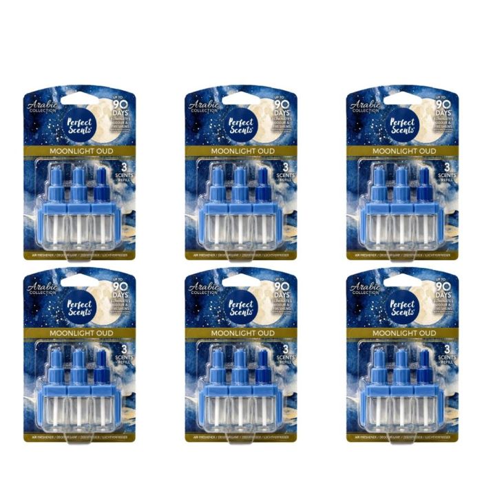 Perfect Scents Moonlight Oud Air Freshener 3 Refill 20ml Per Pack - Pack of 6