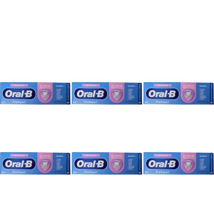 Oral-B Pro-Expert Sensitive 24-Hour Protection Toothpaste 75ml - Pack of 6