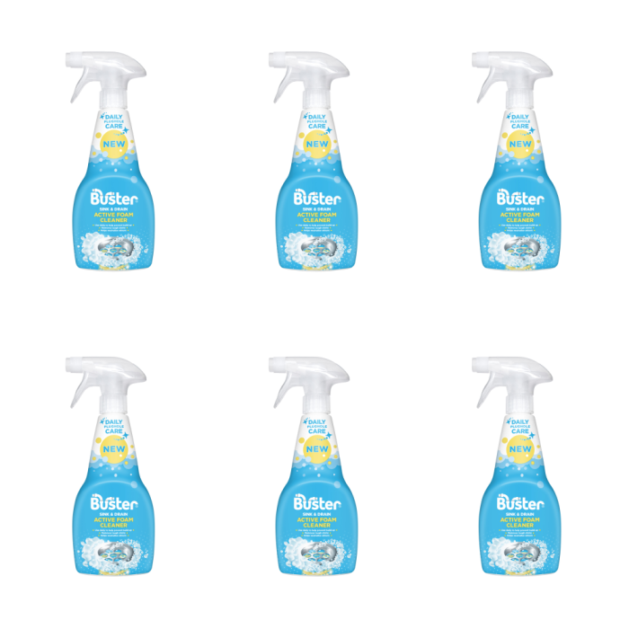Buster Sink & Kitchen Foam Cleaner Spray 500ml - Pack of 6