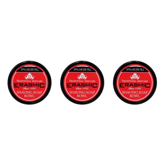 Erasmic Shaving Soap Bowl 90 G - Pack of 3