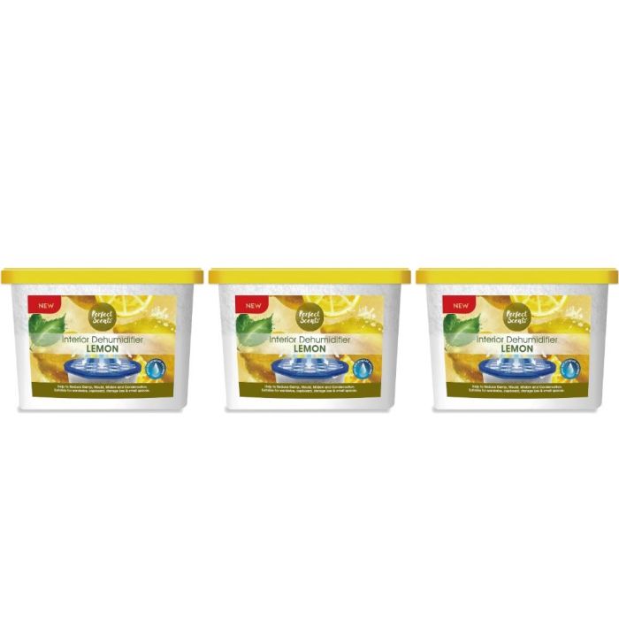 Perfect Scents Lemon Interior Dehumidifier 500ml - Pack of 3
