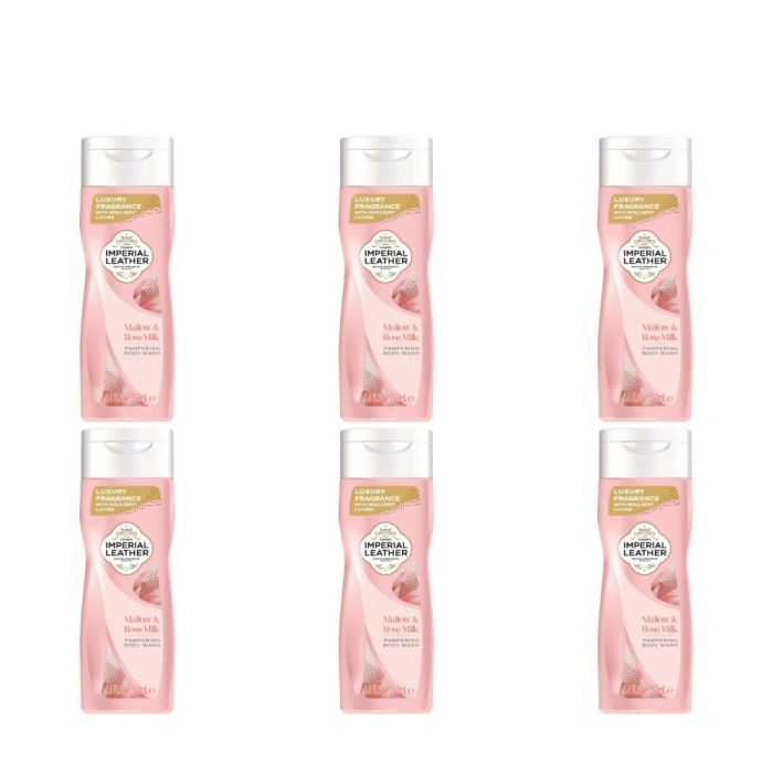 Imperial Leather Mallow & Rose Milk Shower Gel 250ml - Pack of 6