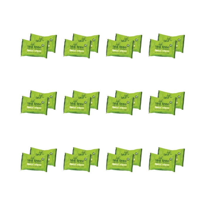 XBC Tea Tree Cleansing Facial Wipes Twin Pack - Pack of 12