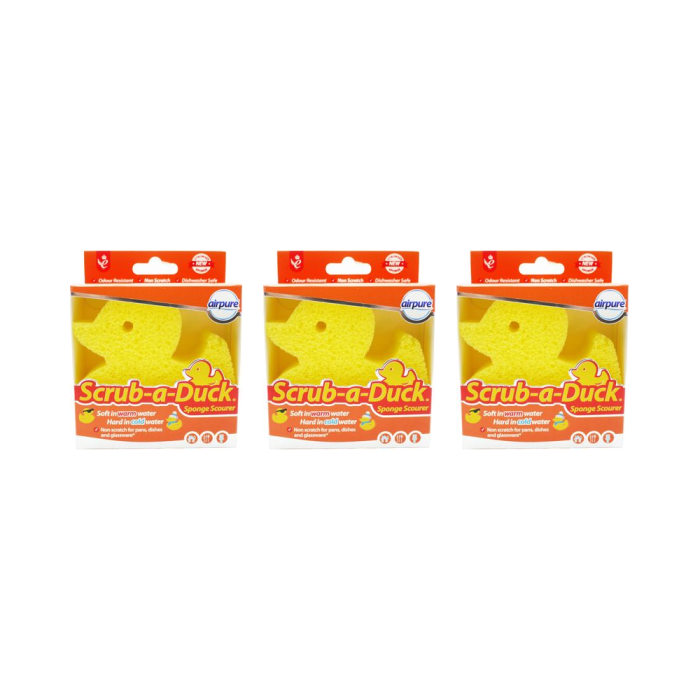 Airpure Scrub-a-Duck Sponge Scourer for Kitchen - Pack of 3