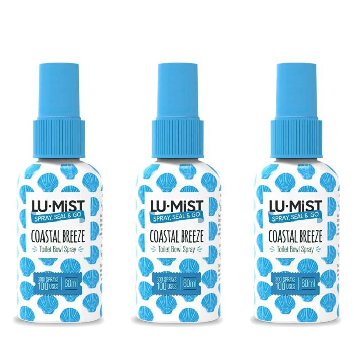 Lu-Mist Coastal Breeze Toilet Bowl Spray 60ml - Pack of 3