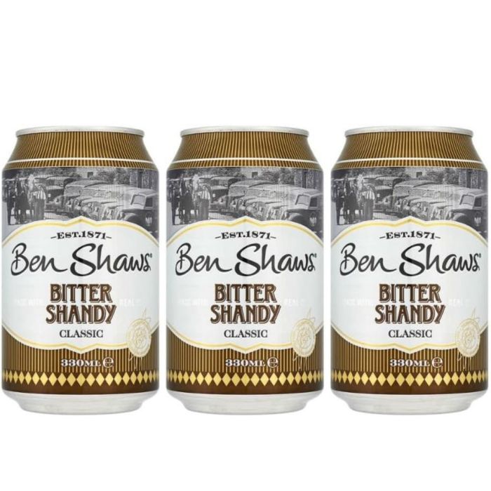 Ben Shaws Bitter Shandy Classic Sparkling Soft Drink 330ml - Pack of 3