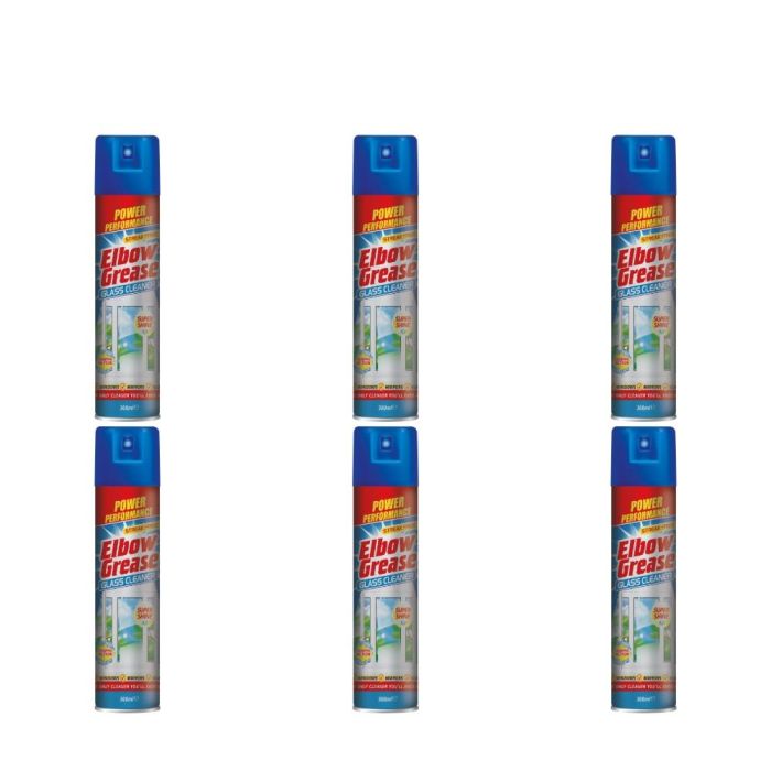 Elbow Grease Glass Cleaner Aerosol 300ml - Pack of 6