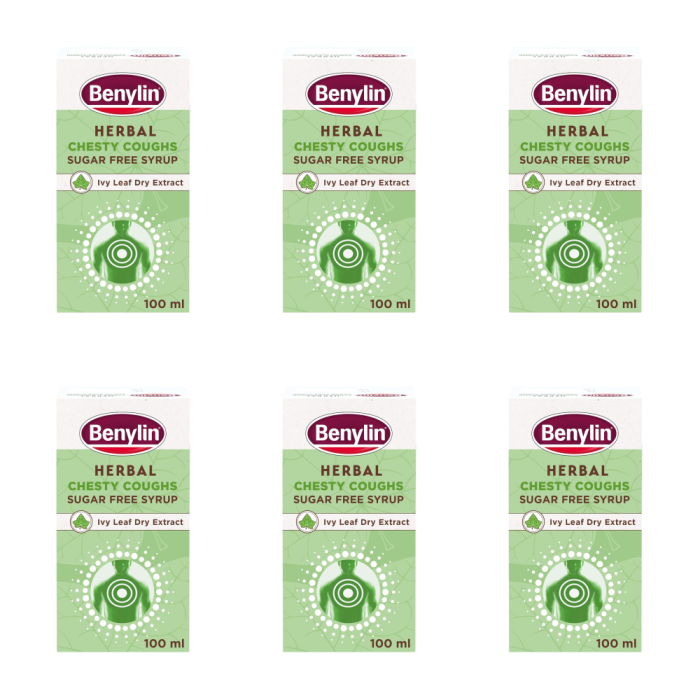 Benylin Herbal Chesty Cough Syrup 100ml - Pack of 6