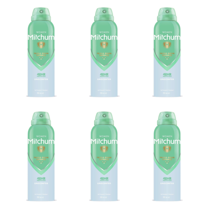 Mitchum Women Triple Odor Defense Anti-Perspirant 200ml - Pack of 6