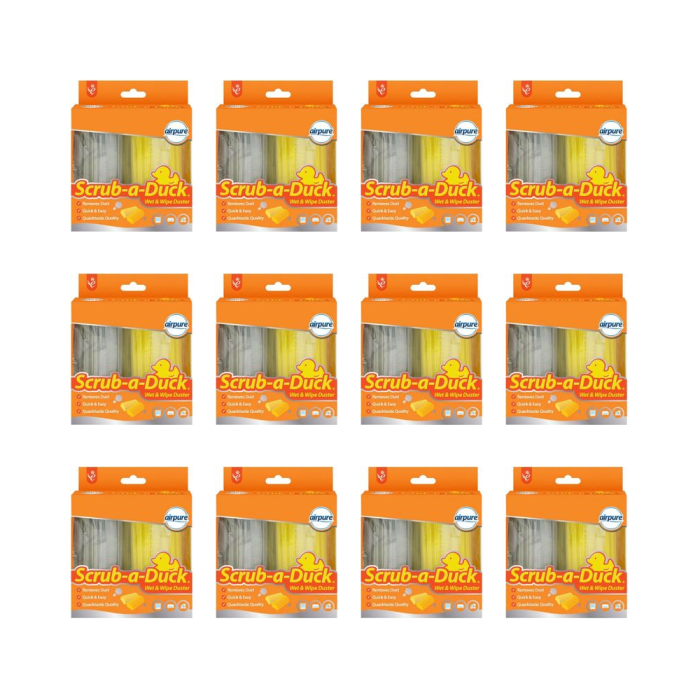Airpure Scrub-a-Duck Wet and Wipe Duster 2 Pack - Pack of 12
