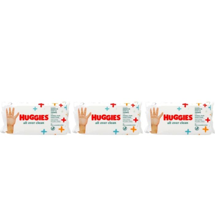 Huggies All Over Clean Baby Cleansing Wipes 56 Count - Pack of 3