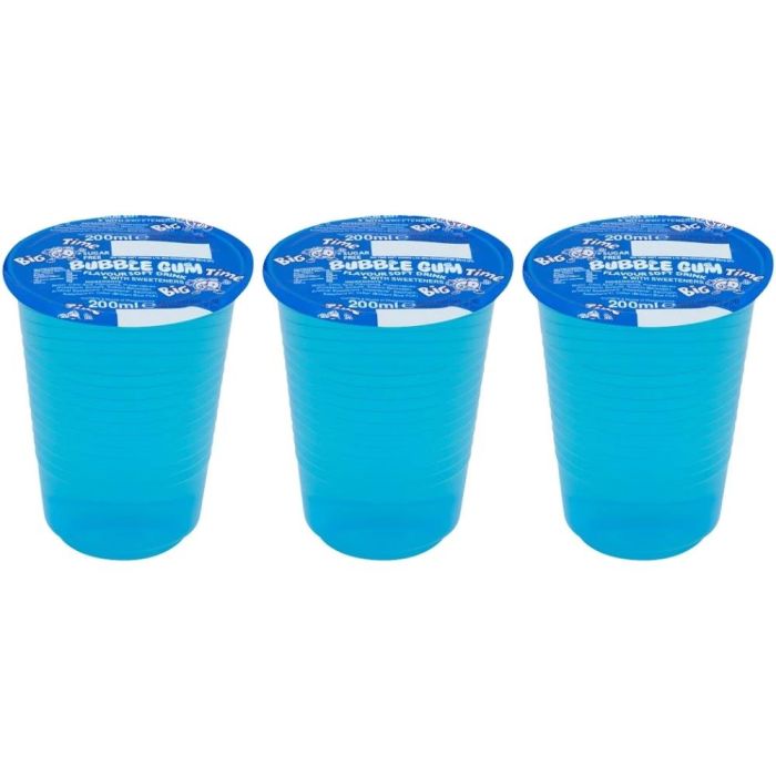 Big Time Bubble Gum Flavour Soft Drink with Sweeteners 200ml - Pack of 3