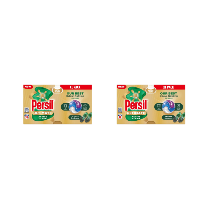 Persil Ultimate Active Clean Washing Capsules 38 washes - Pack of 2
