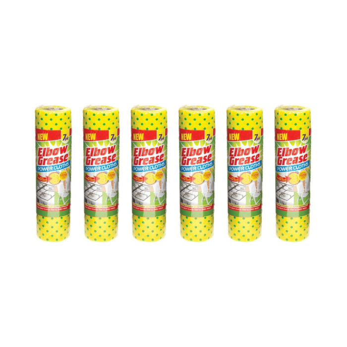 Elbow Grease Power Cloths with Scrub Dots Yellow 7 pk - Pack of 6