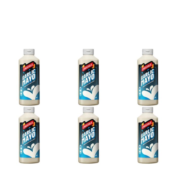 Crucials Sauce Squeezy Garlic Mayo 500ml - Pack of 6