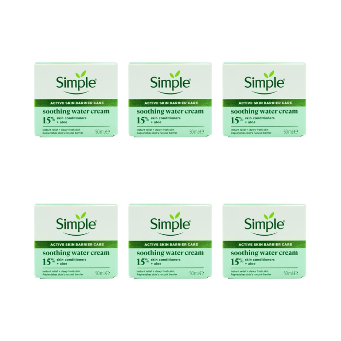 SIMPLE FACE SOOTHING WATER CREAM 50 ML - Pack of 6