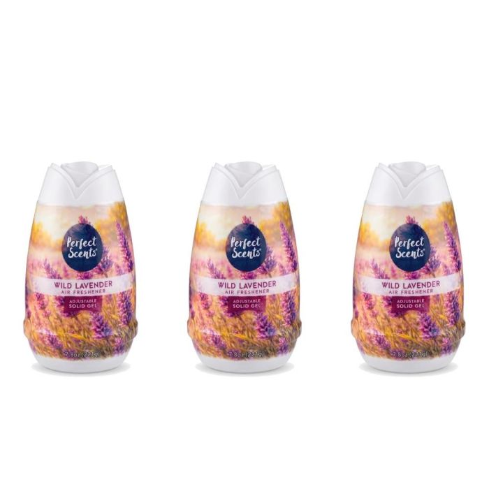 Perfect Scents Wild Lavender Adjustable Solid Gel Air Freshener 221g - Pack of 3