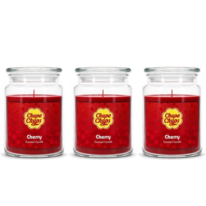 Chupa Chups Cherry Scented Jar Candle 510g - Pack of 3