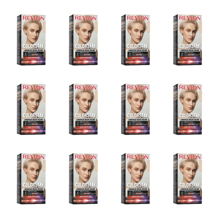Revlon Colorstay 001 Ultra Light Ash Blonde Hair Dye 165ml - Pack of 12