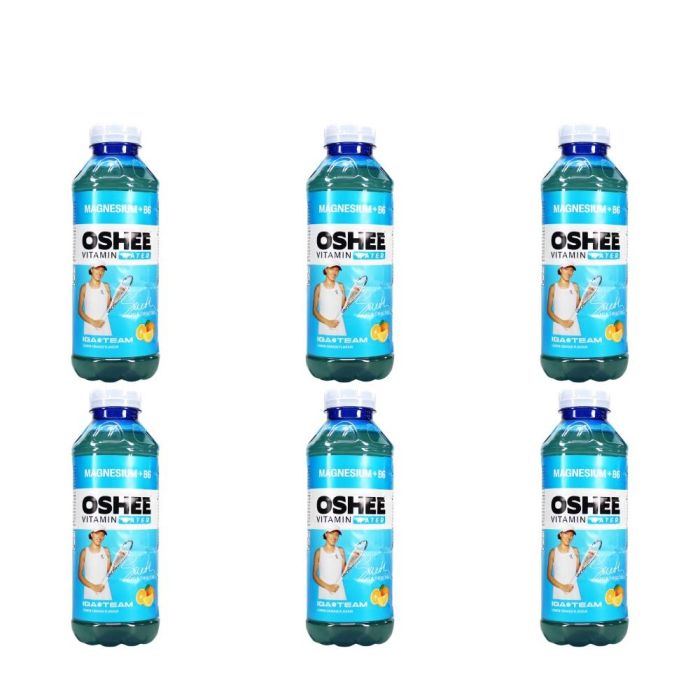 Oshee Magnesium +B6 Vitamin Water Drink 555ml - Pack of 6