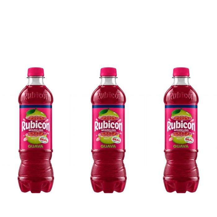 Rubicon Guava Sparkling Juice Drink 500ml - Pack of 3