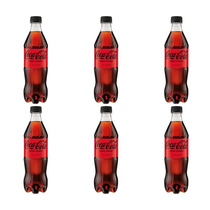 Coca-Cola Zero Sugar Soft Drink Black 500ml - Pack of 6