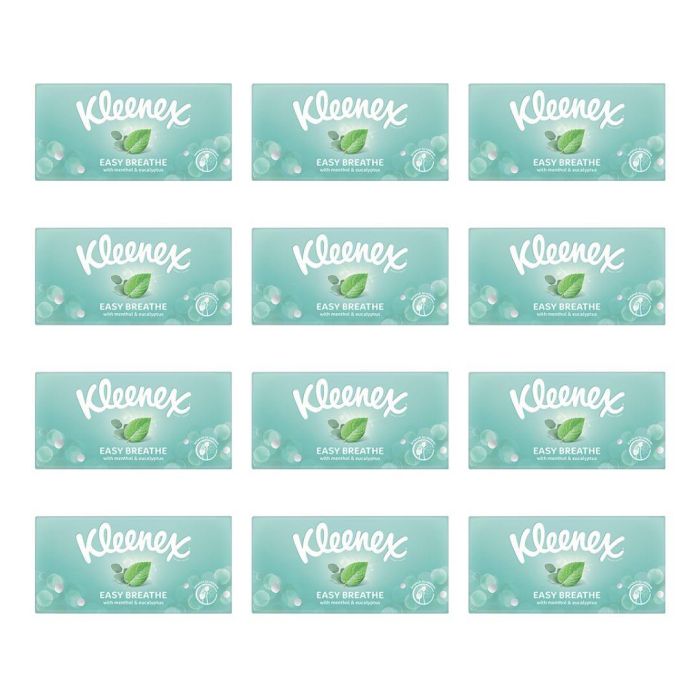 Kleenex Easy Breathe Facial Tissues 56 Sheets - Pack of 12