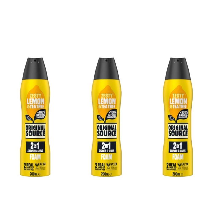 Original Source Lemon & Tea Tree Foam Wash 200ml - Pack of 3