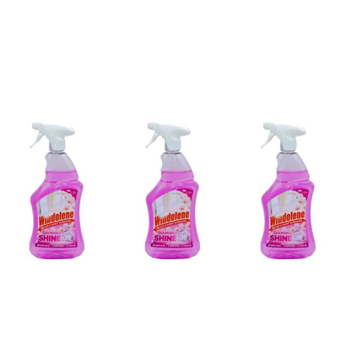 Windolene Pink Diamond Glass Cleaner Spray 750ml - Pack of 3