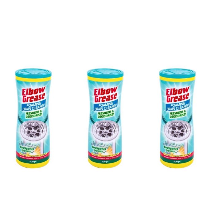 Elbow Grease Eucalyptus Foaming Drain Cleaner 500g - Pack of 3