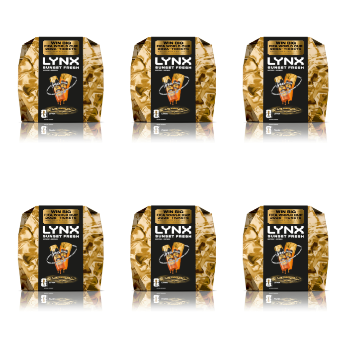 Lynx Sunset Fresh Bodywash & Bodyspray Gift Set & Chance To Win Ticket FIFA 2026 - Pack of 6