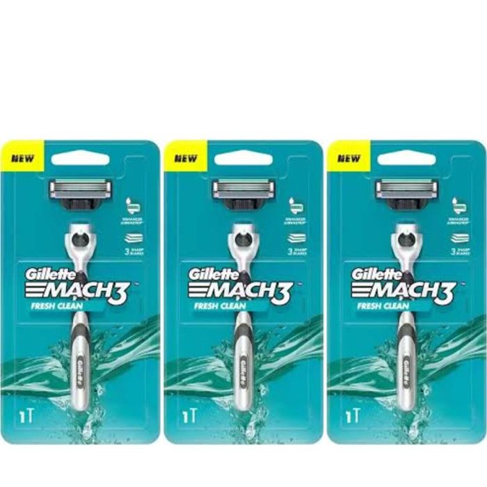 Gillette Mach3 Fresh Clean Men Razor With 3 Blades - Pack of 3