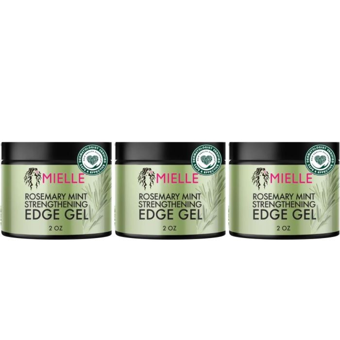 Mielle Rosemary Mint Edge Hair Strengthening Gel 57g - Pack of 3