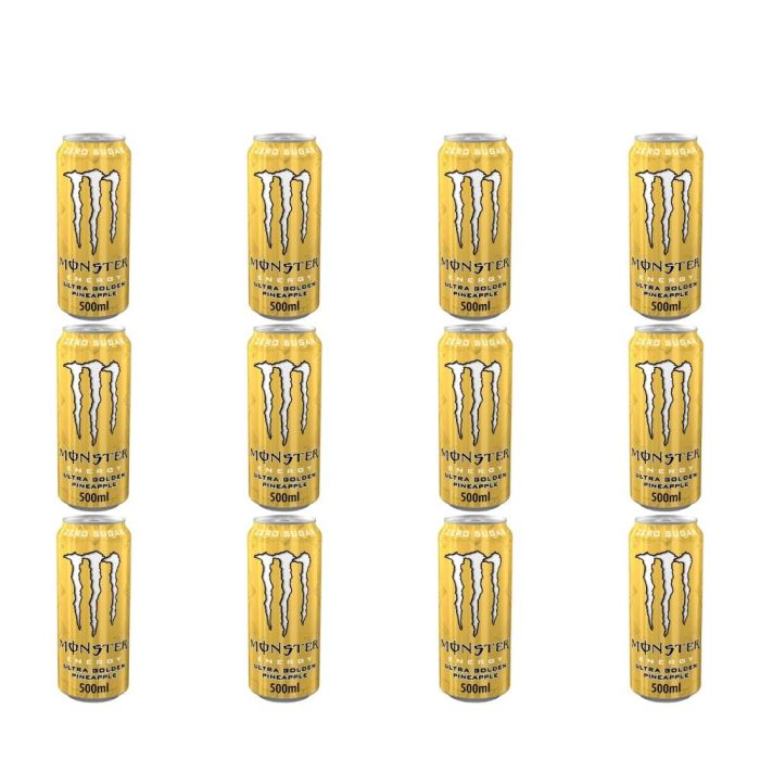 Monster Energy Ultra Gold Pineapple Drink 500ml - Pack of 12