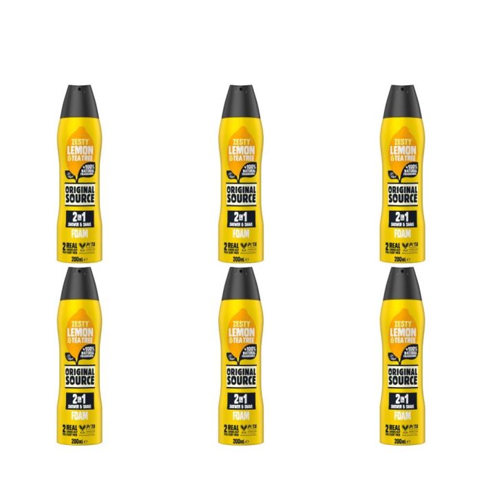 Original Source Lemon & Tea Tree Foam Wash 200ml - Pack of 6