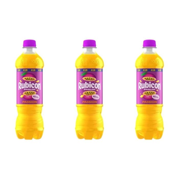 Rubicon Sparkling Passion Fruit Juice 500ml - Pack of 3