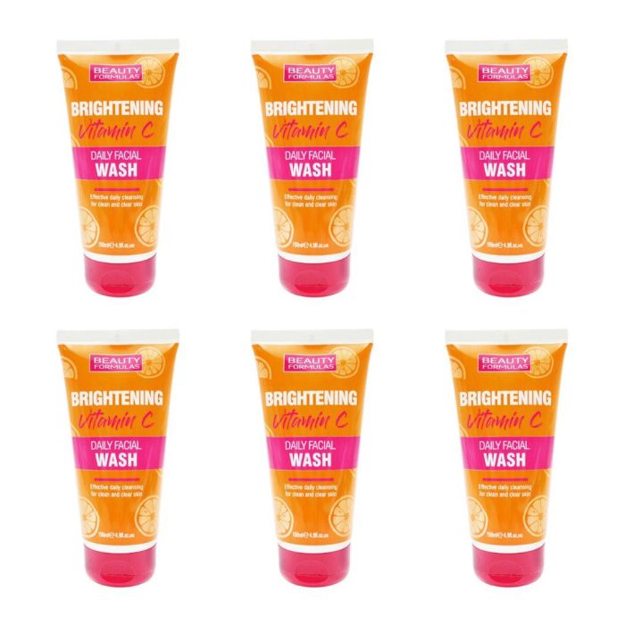 Beauty Formulas Brightening Vitamin C Daily Facial Wash 150 ML - Pack of 6