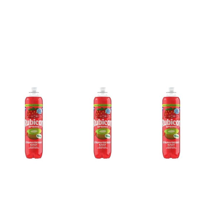 Rubicon Strawberry Kiwi Sparkling Spring Water 500ml - Pack of 3