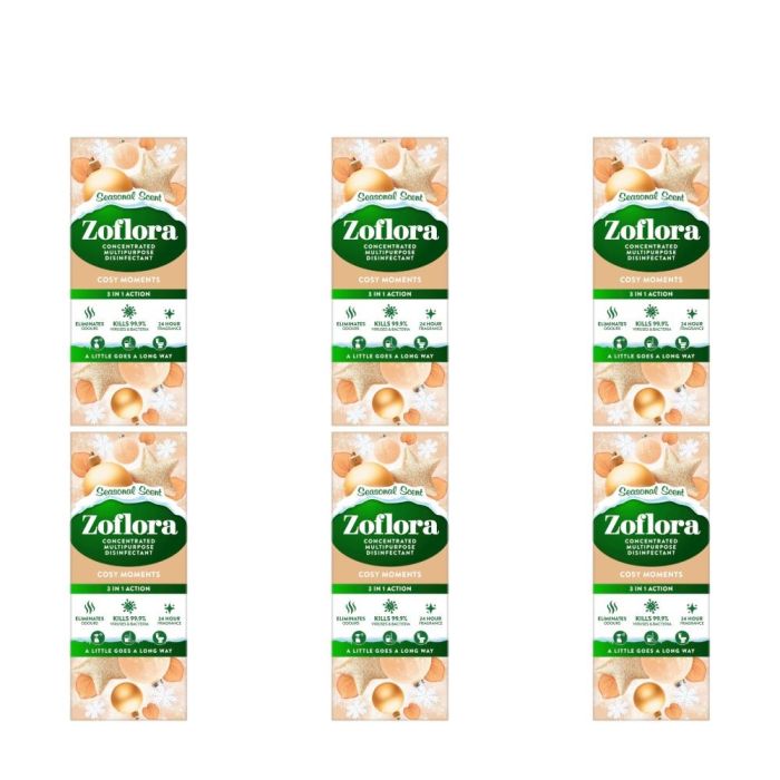 Zoflora Cosy Moments Concentrated Disinfectant 500ml - Pack of 6