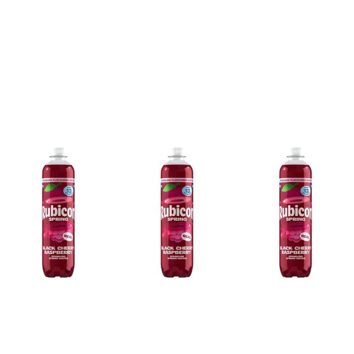 Rubicon Black Cherry Raspberry Sparkling Spring Water 500ml - Pack of 3
