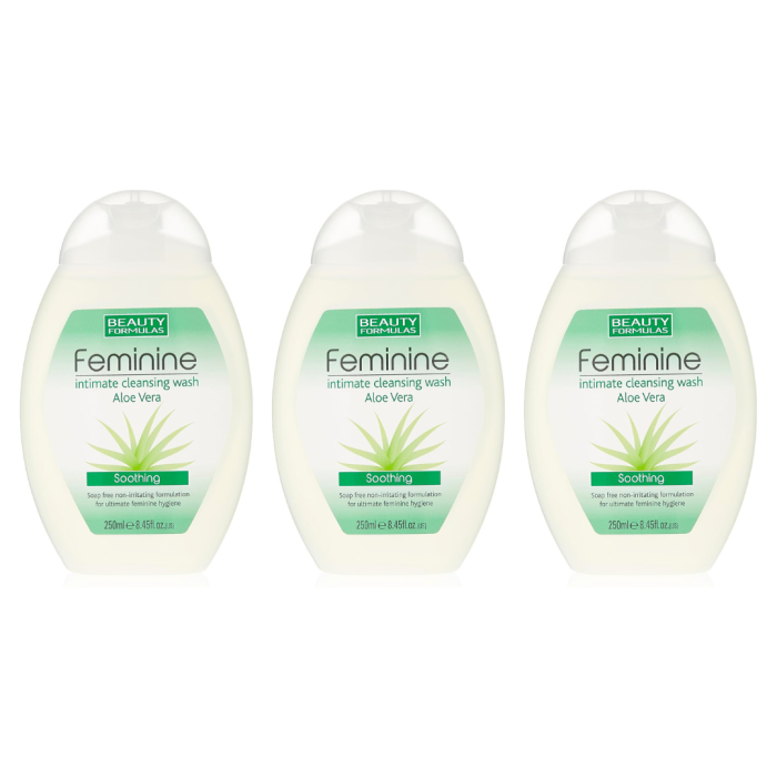 Beauty Formulas Aloe Vera Feminine Intimate Wash 250ml - Pack of 3