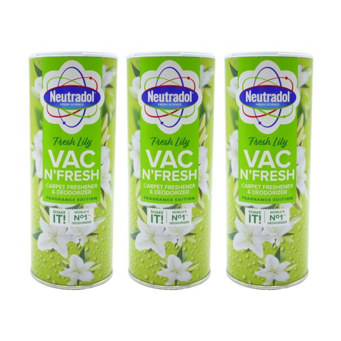 Neutradol Fresh Lily VAC N'FRESH Carpet Freshener Deodorizer 350g - Pack of 3