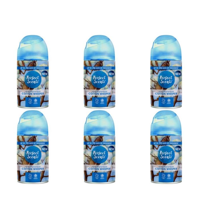 Perfect Scents Cotton Whisper Automatic Air Freshener Refill 250ml - Pack of 6