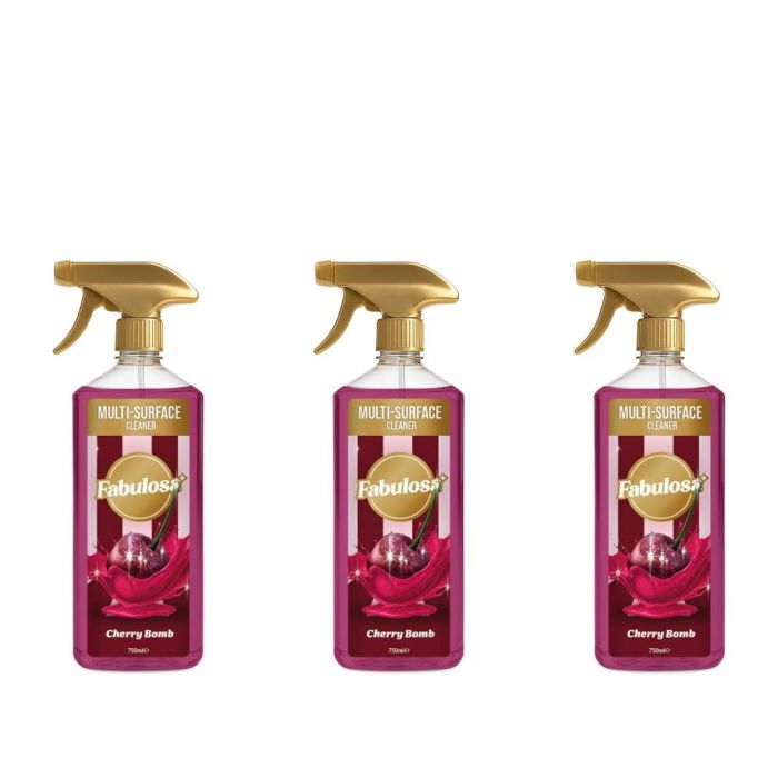 Fabulosa Cherry Bomb Multi Surface Cleaner 750ml - Pack of 3
