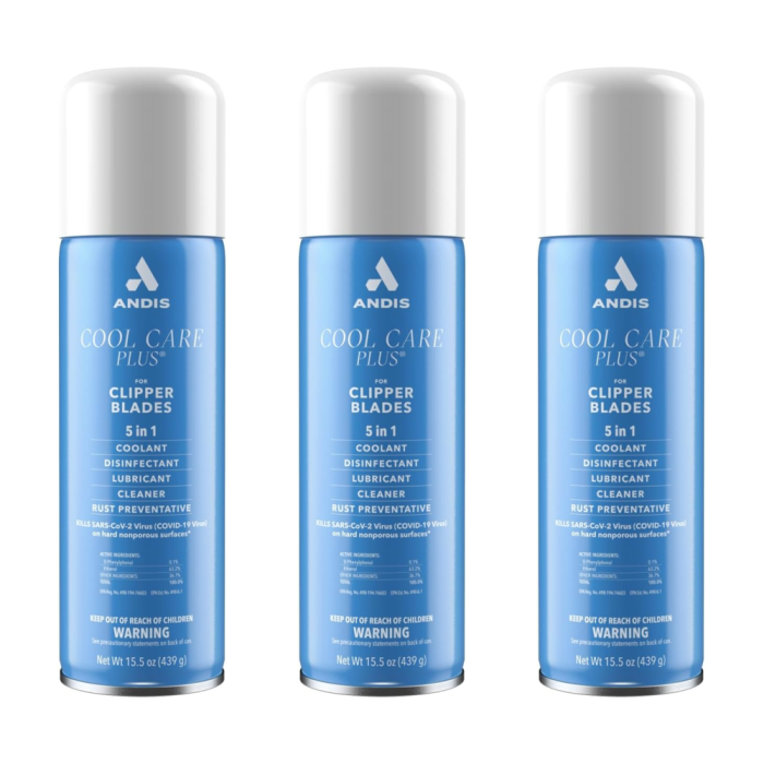 Andis Cool Care Plus 5-in-1 Clipper Blade Spray 439g - Pack of 3