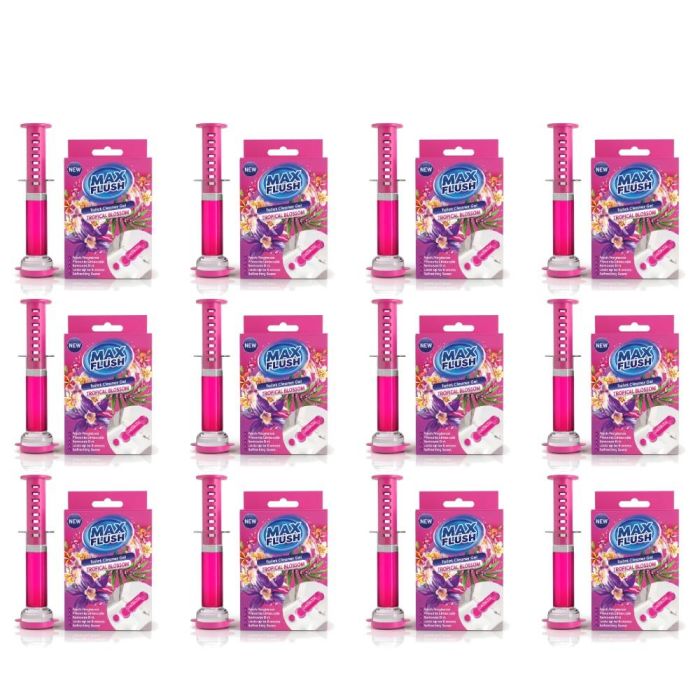 Max Flush Tropical Blossom Toilet Cleaner Gel 45ml - Pack of 12
